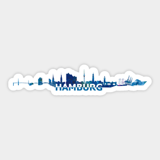 Hamburg Skyline Sticker